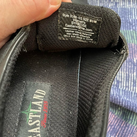 Eastland Women's 8.5 M Syracuse Black Leather Monk Strap Loafers Slip on Shoes - Picture 6 of 6